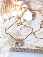 3.5ct Luxury DIAMOND Earrings Necklace SET: SOLID 18K GOLD Solitaire Diamond Necklace & Solitaire Diamond Earring studs Women VALENTINE'S day Gift Ideas Solitaire Jewelry SET 18" Solid 18k GOLD chain - Image 7